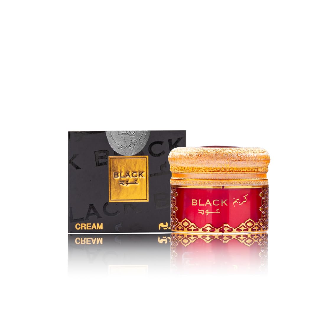 Black Oud Cream, 9g, Luxury Fragrance Cream, Red and Gold Design