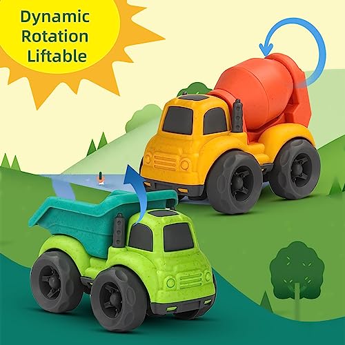 Aigitoy 933-221M Toddler Car Toys For 1-3 Year Old, Bpa Free, Phthalates Free, Pvc, Dump Truck, Mixer Cement, Easter Christmas Birthday Gifts For 2 3 4 Year Boy Girl. Dishwasher Safe, Recycled Plastic thumb #3