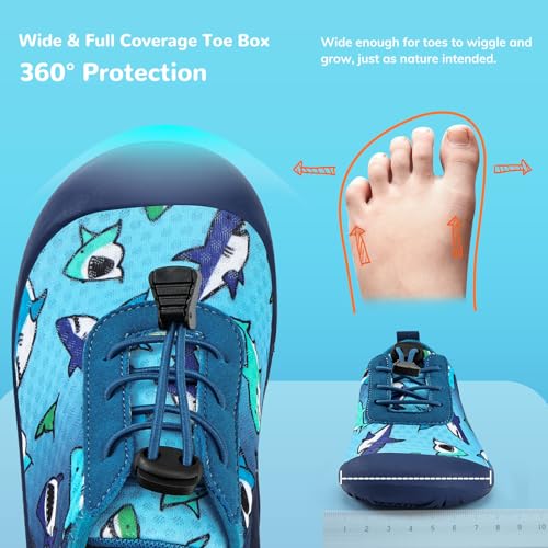 Image of WateLves Wide Toddler Water Shoes Kids Barefoot Athletic Sneakers Girls Boys Quick Dry Aqua Socks for Beach Hiking Swim Kayak Sport Accessories, Camping Essentials