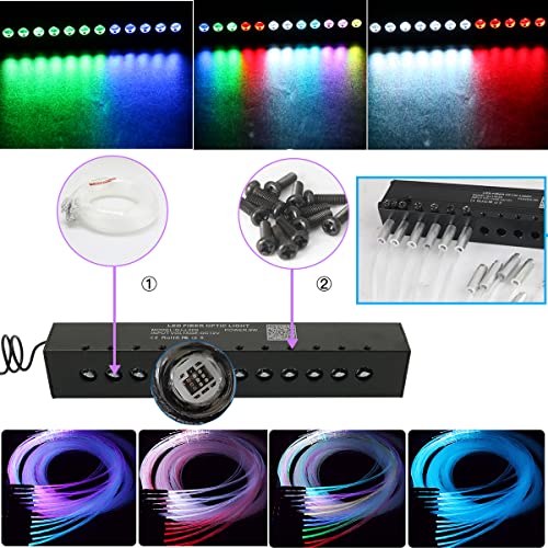 Image of AZIMOM Updated Dual Color 50W Twinkle Fiber Optic Starlight Kits Mixed1330pcs 16.4ft Strands, RGB Meteor Shooting Star, Sound Activated APP /Remote Control Theater Ceiling Home Shop Lobby Roof Decor