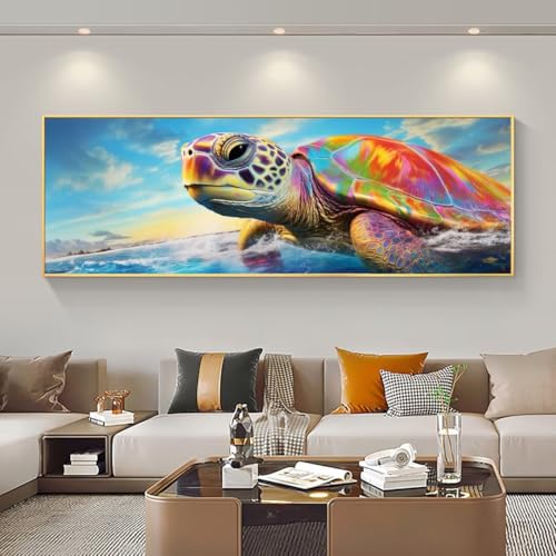 Broderie Diamant Adultes Kit Complet Tortue 45x130 cm, le cadeau créatif idéal