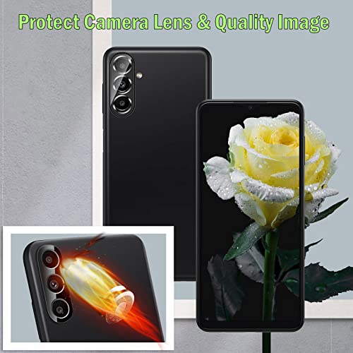 Jeywiry 3 Pack Screen Protector Compatible For Samsung Galaxy A13 4G / 5G / Lte With 3 Pack Camera Lens Protector, Ultra Hd Tempered Glass, 9H Hardness, Anti-Scratch, Easy Installation - Case Friendly #TOP4