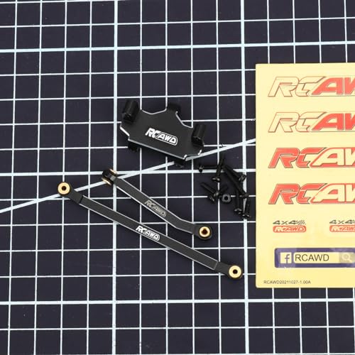 Image of RCAWD Optional Aluminum SOA Conversion Set for CR18P Rock Van CR18P Trail Hunter CR18P Rock Van EVO CR18P EVO Harvest CR18P EVO Trail Hunter Parts Black