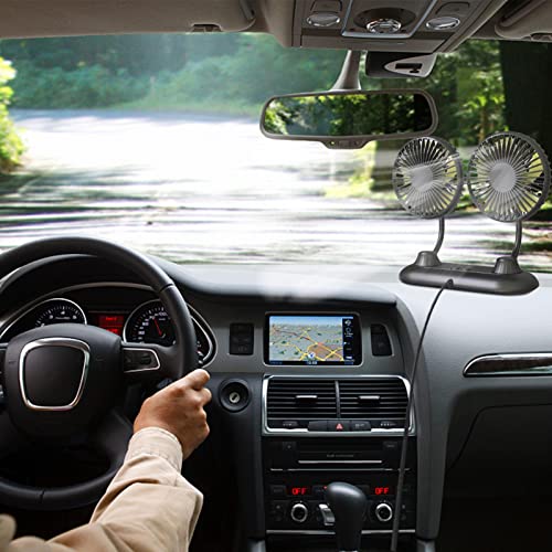 Cooling Fan for Car,Universal USB Vehicle Fan | with 360 Degree Rotation and Strong Wind, Quiet Cool
