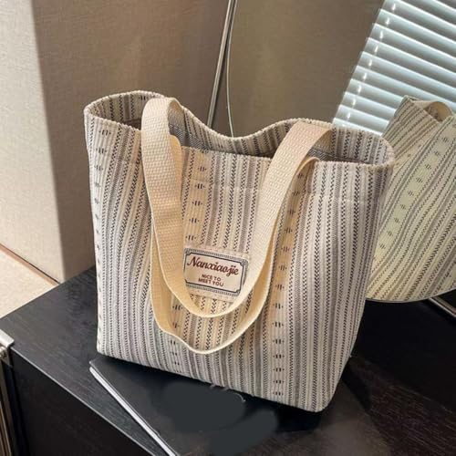 Bolso Tote rayado para mujer uso diario miniatura 2