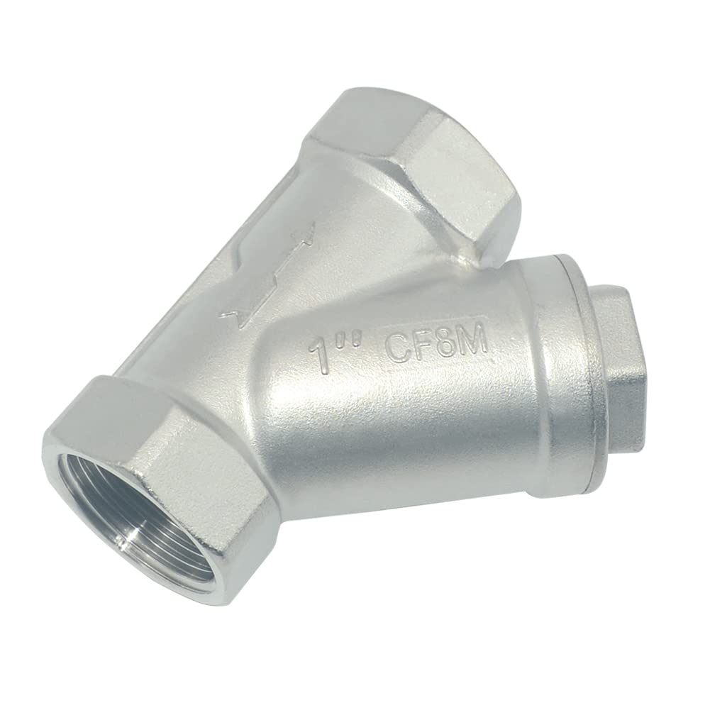 Y-Shaped Water Filter - Thick Pre-Filter for Tap Water Compatible with Standard Water Meters Silver 1 inch — view 8