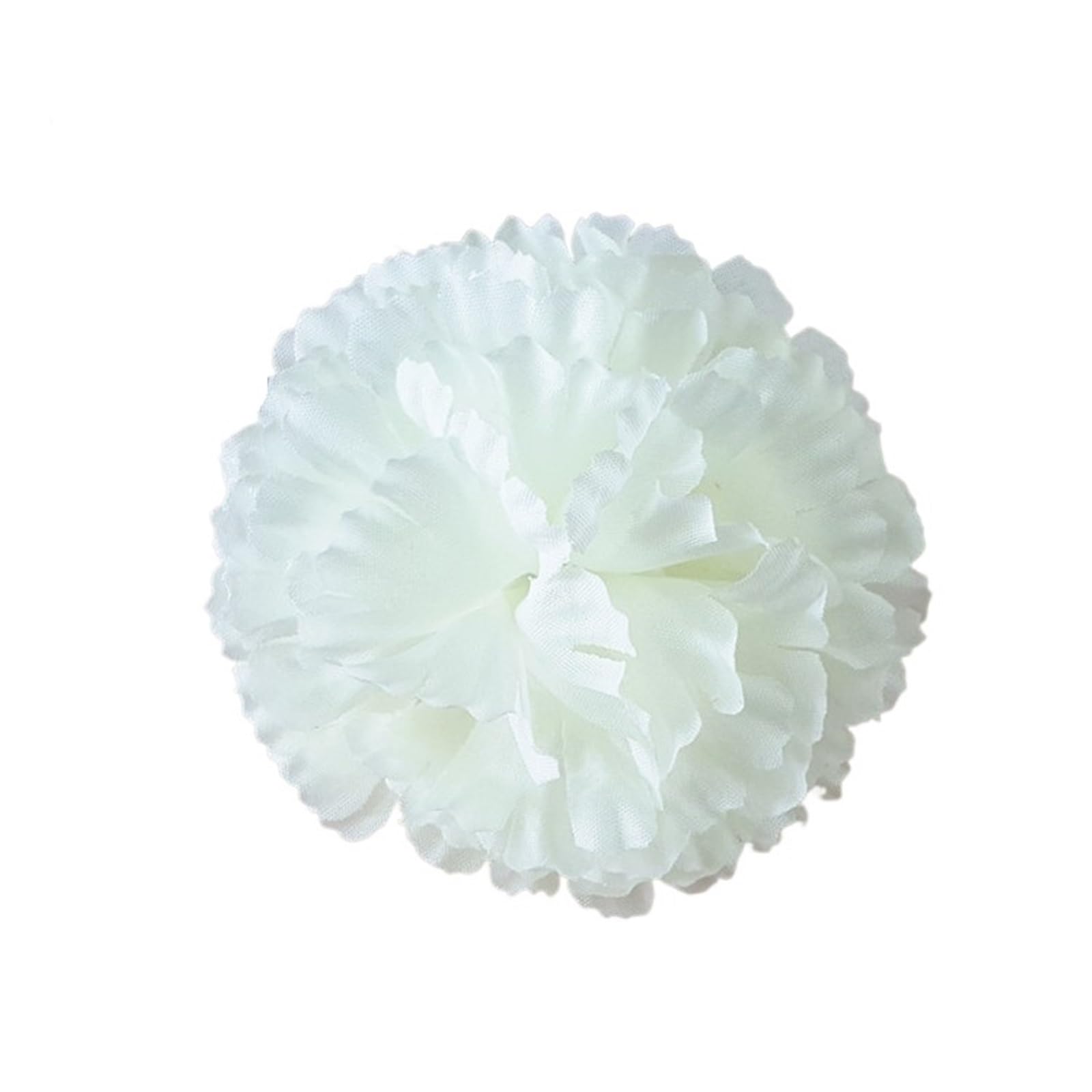 MDSRFGN Fabric Flowers 100pcs 9cm 16Colors Fabric Artificial Carnation Silk Flower Heads DIY Arch Flowers Wedding Vine Decoration(Beige)