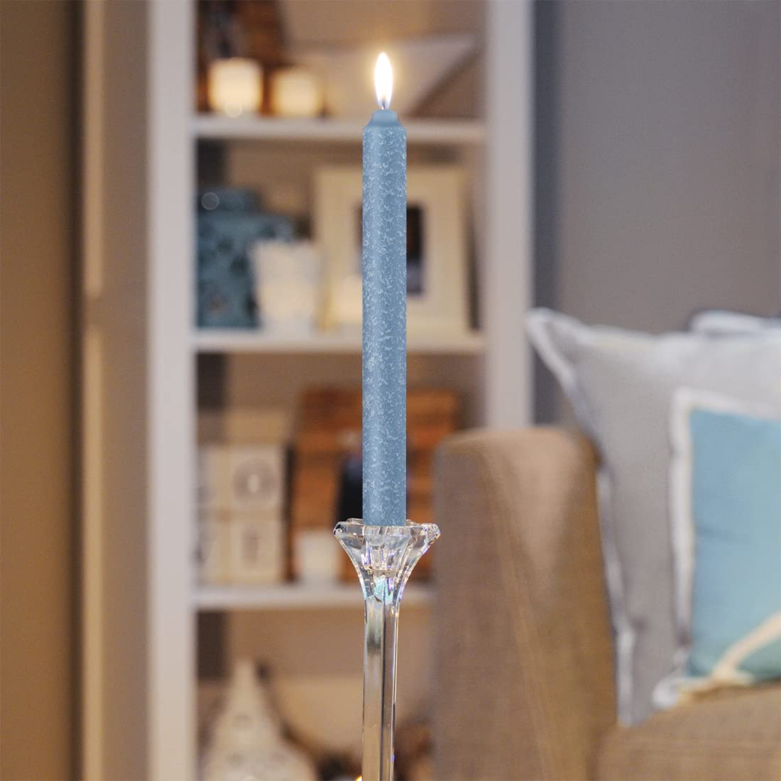 Root Candles Arista Timberline 12 niezapachowych świec obiadowych, 25 cm, Williamsburg Blue