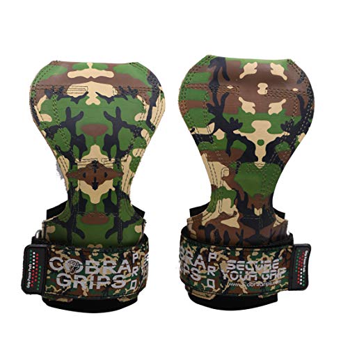 Image of Cobra Grips Weight Lifting Gloves with Adjustable Neoprene Padded Wrist Wraps - Heavy Duty Alternative to Power Lifting Hooks for Deadlifts