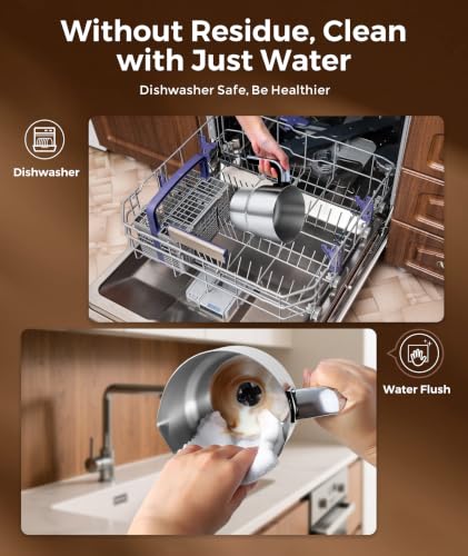 Image of Milk Frother, 27oz All-in-1 Milk Steamer and Frother for Coffee, Variable Froth Thickness, Hot & Cold Foam Milk Warmer with Temperature Control