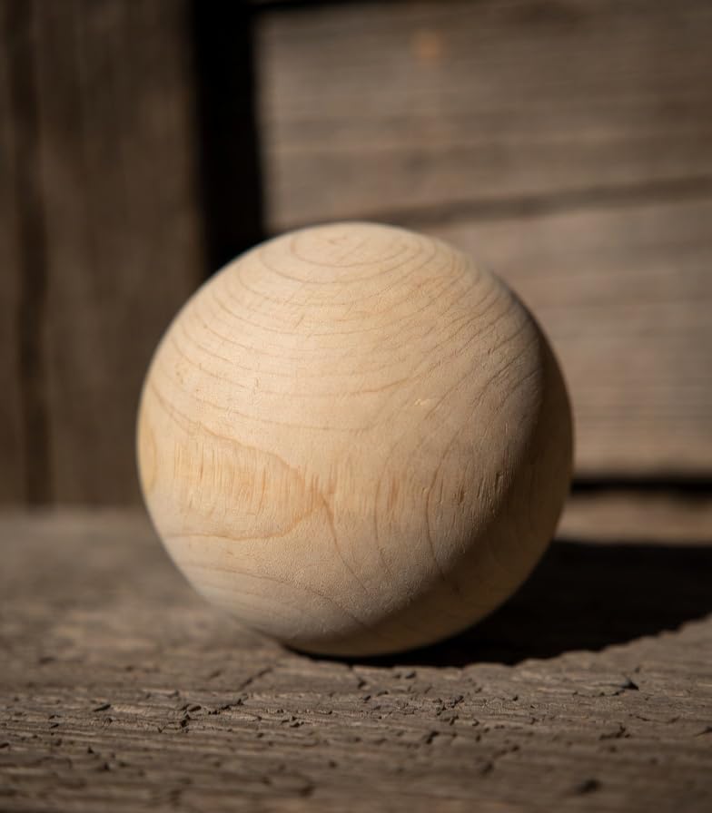 Unfinished Wooden Ball, Natural Wood, 5 Inch, Sphere Shape, Craft Supply-picture-29