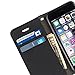 SafeSleeve EMF Protection Anti Radiation iPhone Case: iPhone 8, iPhone 7 and iPhone 6 RFID EMF Blocking Wallet Cell Phone Case (Black)