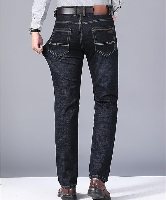 Maiyifu-GJ Men's Straight Leg Jeans Slim Fit Stretch Denim Pants Elastic Waist Casual Jeans Trousers with Pockets3