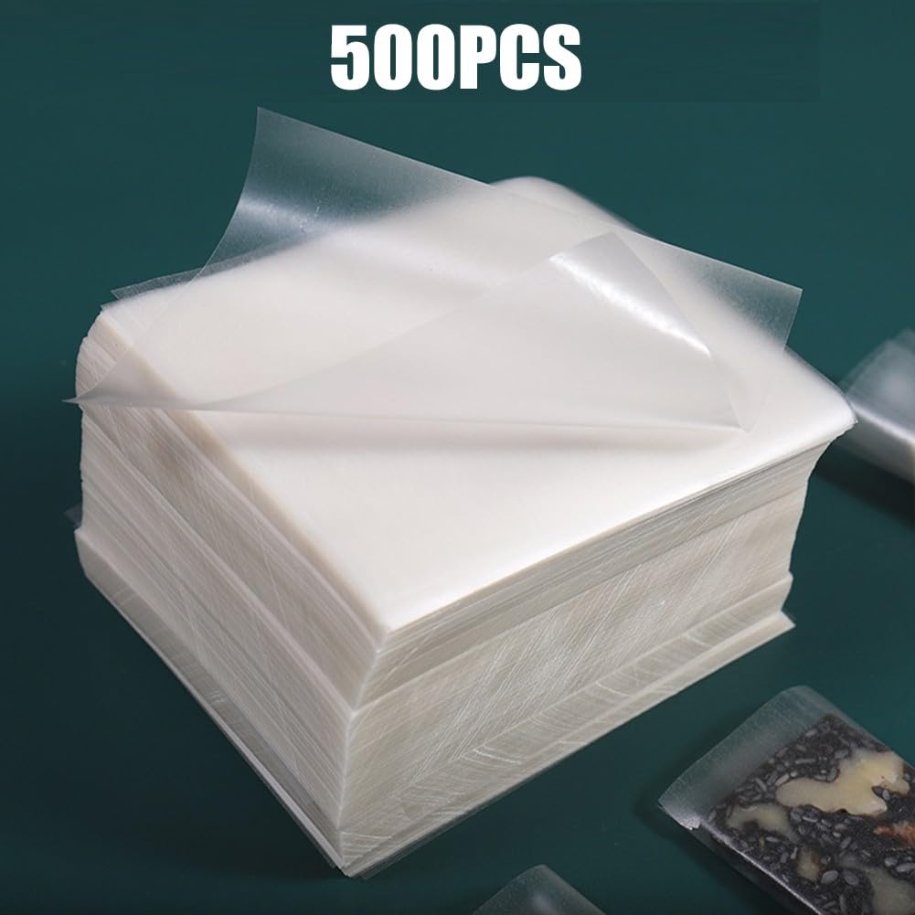 500 szt. jadalnego papieru ryżowego, papier waflowy, kleisty papier ryżowy, ręcznie robione jadalne arkusze papieru ryżowego, papier nugatowy, papier ryżowy, sajgonki pasują do cukierków, karmelu,