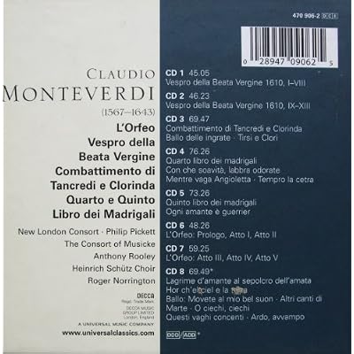 Monteverdi: Vespers, Il Combattimento, L'Orfeo, Madrigals