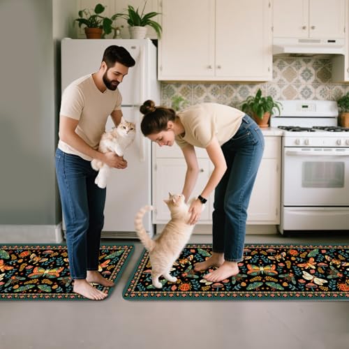50% Off Butterfly Anti-Fatigue Kitchen Mats, Non-Slip & Washable