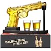 Gifts for Men Dad, Unique Anniversary Birthday Gift for Him Husband, 9 Oz Whiskey Decanter Set with 2 Oz Shot Glasses, Cool Patriotic Military Presents Bourbon liquor dispenser for Home Bar Man Cave