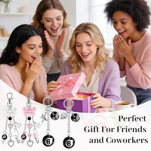 Image of Bag Charms for Handbag Cherry Strawberry Y2K Bow Keychain Cute Purse Charms Accessories for Women Tote Bag Fruit Charm