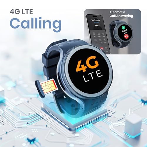 Image of AGEasy Protec Fall Detection Smartwatch for Seniors with 4G LTE Calling, SOS Button for Emergencies, 1.28 inch AMOLED Display, IP68 Water Resistance, Pill Reminder & One Full Day Battery Life (Rich Gray)