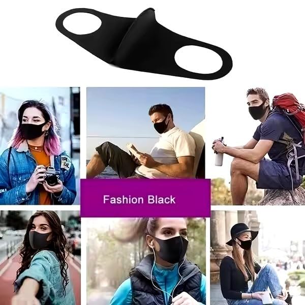 Image of Washable and Reusable Face Mask, UV Protection and Antibacterial, Stretchable Material, Allergy Free and Splash Resistant Protective Face Cover