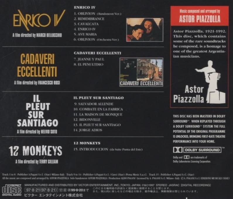 Amazon.co.jp: アストル・ピアソラ ASTOR PIAZZOLLA/ピアソラ