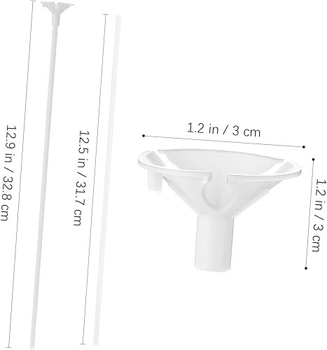 Miniatura 2 de Gatuida 50 palos de plástico para globos con copas, palos de globo reutilizables con base para decoración de cumpleaños, fiesta de cumpleaños, boda,