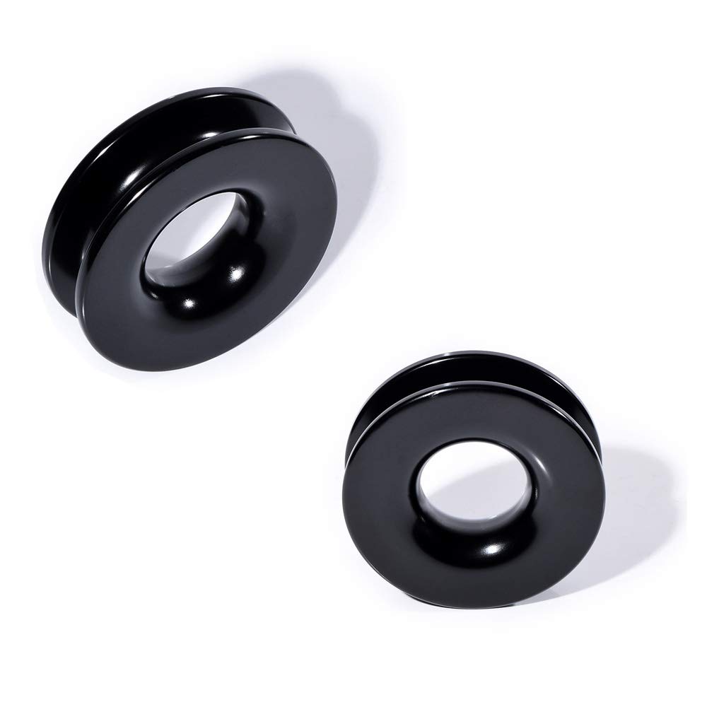 Astra Depot USA, AstraDepot Winch Recovery Accessory Snatch Ring 41000lbs T6 6061 Aluminum for 38inch 12inch Soft Shackles Towing Straps Tree Strap ATV UTV Truck 4WD Off-Road (2pcs, Black)