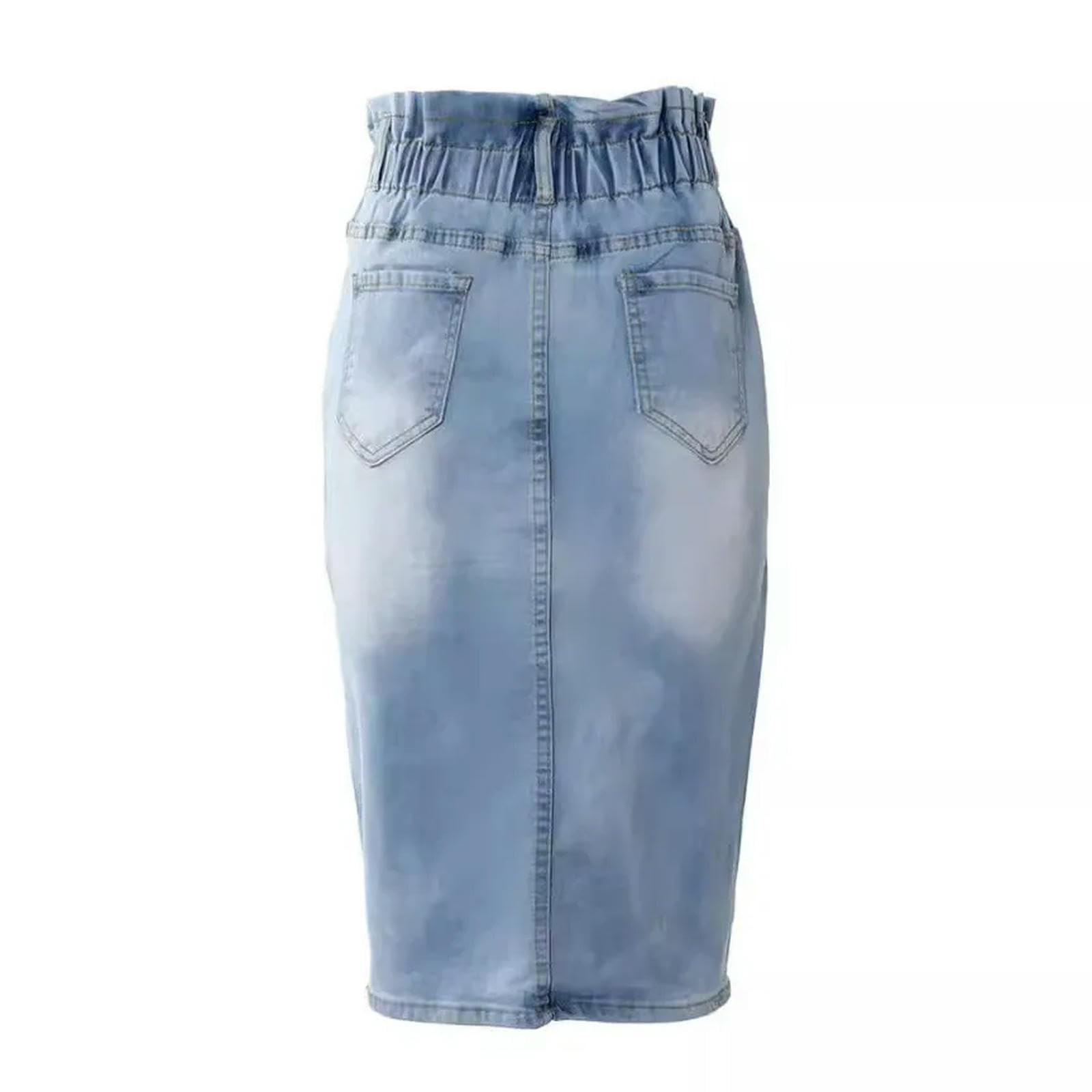 Gonna di Jeans Gonna da Donna Abbottonatura Estate in Alto in Vita Sexy Sexy Color Skinny Design Magro