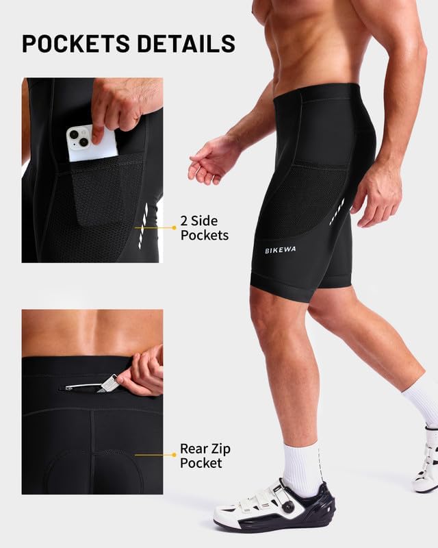 Calzas Ciclistas Hombre Con Almohadilla 4D Reflectiva miniatura 4