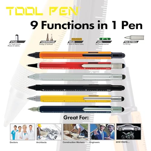 Stylo outil Monteverde One Touch rouge avec stylet et fonctions de mesure intégrées - 6