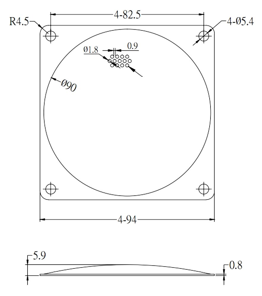 Aerzetix - 2 x griglia di protezione 92 x 92 mm ventilazione per ventilatore della COMPUTER PC C15149