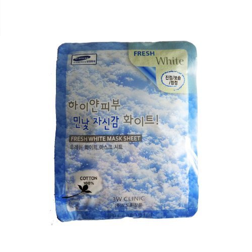 3W Clinic Fresh White Mask Sheet 10 Count Facial Masks