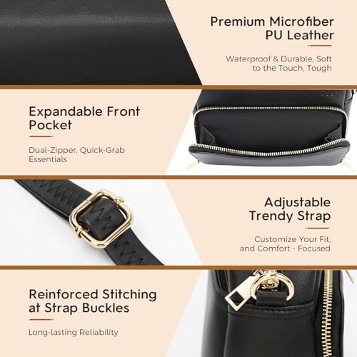 FYY Small Crossbody Bags for Women Vegan Leather Crossbody Purses for Women Travel with Adjustable Shoulder Strap4