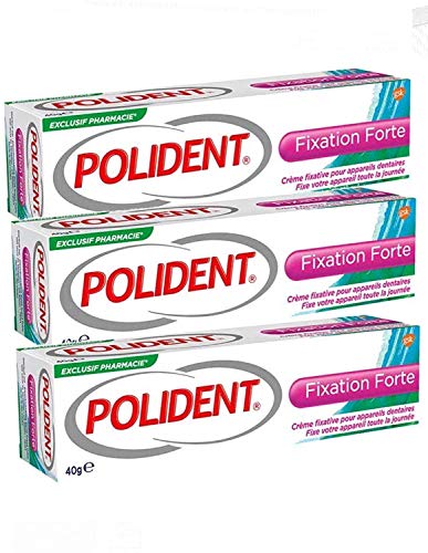 Polident GSK - Crema fijadora para prótesis parcial o completa, lote de 3 tubos de 40 g (3) Cover