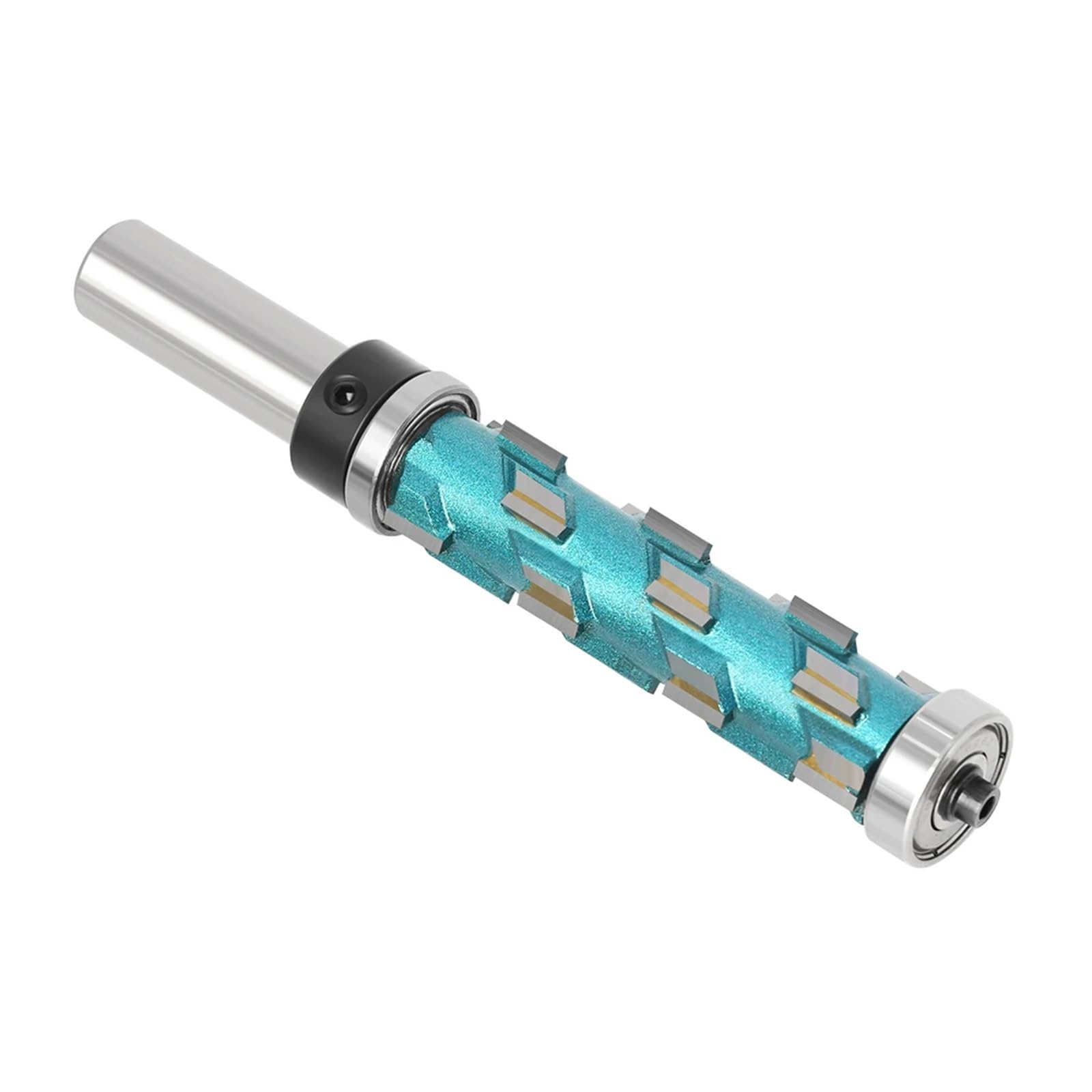 12mm 1/2 "Vástago Flush Trim Carburo sólido Cojinete superior en espiral Cnc Router Bit Compression-cut End Mill Bit Face Fresa de madera(12.7X19.05X43)
