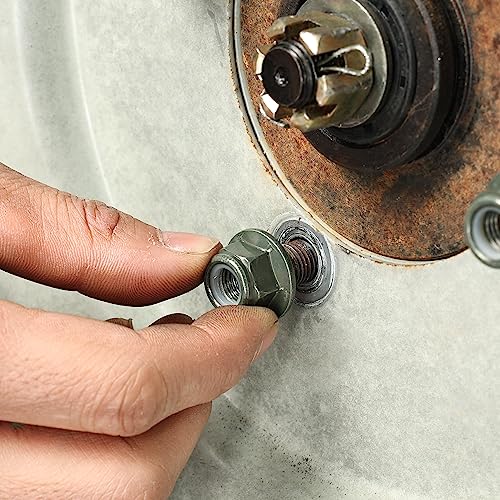 Image of 8pcs M10 x 1.25mm Metric Fine Pitch Locking Wheel Hexagonal Flange Nuts