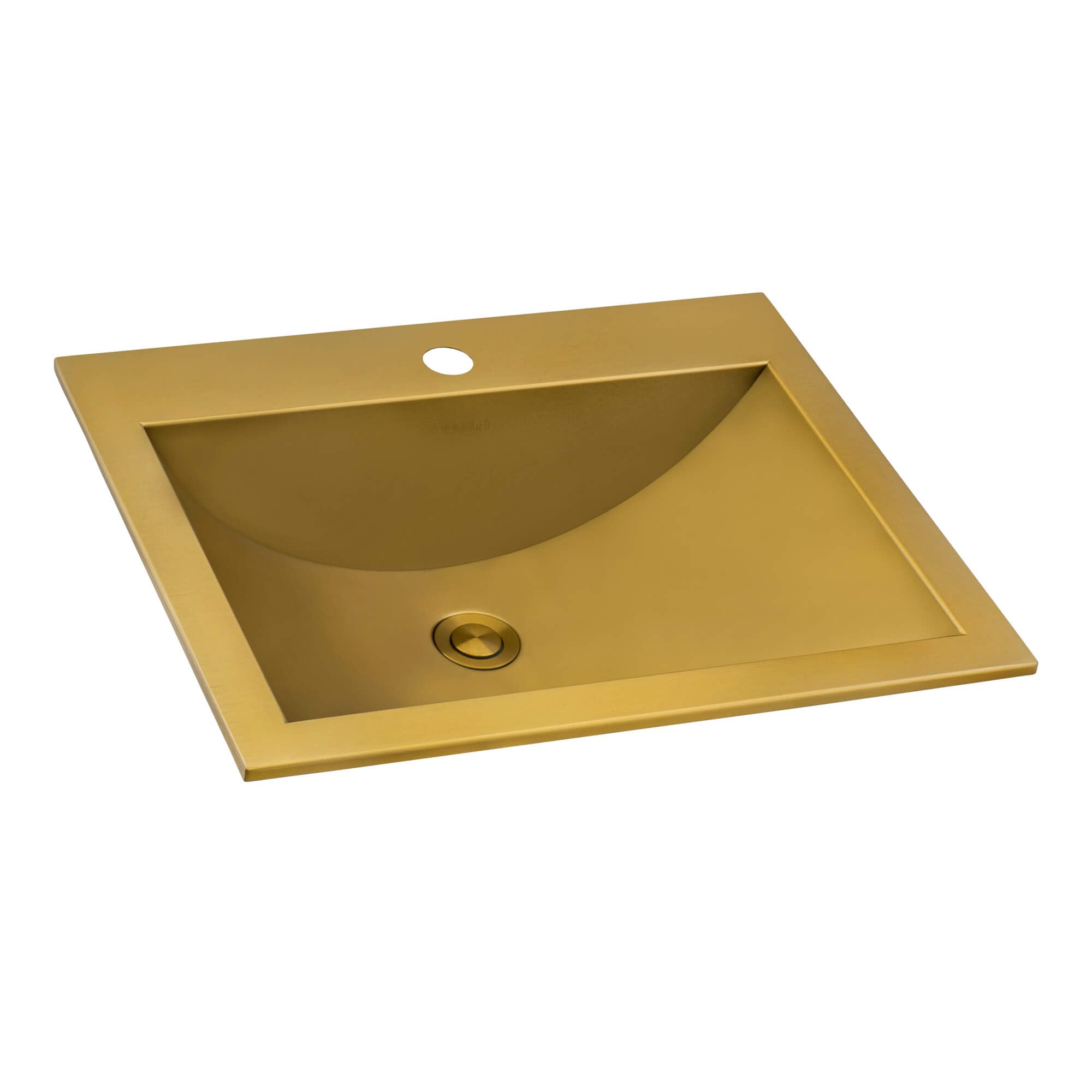 Ruvati 21x17 Brushed Gold Drop-in Bathroom Sink RVH5110GG