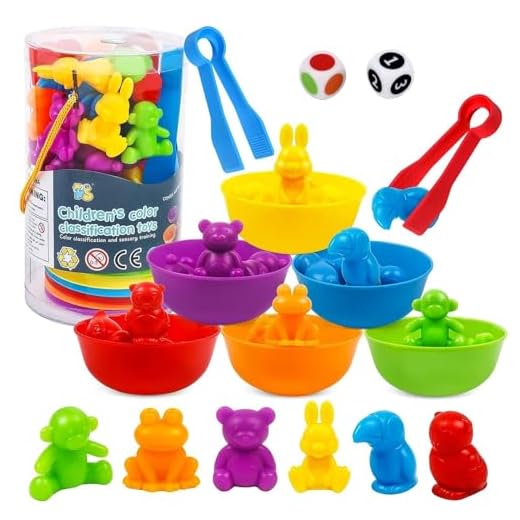 vvhippo Giochi Montessori 2 3 4 5 Anni, 36 Pezzi Conteggio degli Auto, Gioco di Abbinamento Montessori con Corrispondenza dei Colori Impilabili, Giocattoli Educativi Regalo per Bambini (ZJWJ-NCDW)