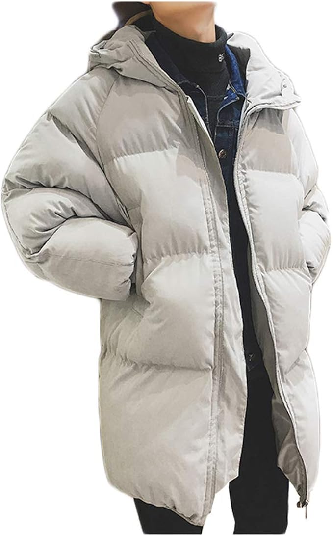 Amazon Angelo ロングアウター ジャケット ペアルック カップル ペア 長袖 コート 中綿 ロング丈 ロングコート 保温 防寒 フード付き アウター メンズ レディース ロングジャケット 男 冬 中綿コート 無地 厚手 大きいサイズ コート ジャケット 通販