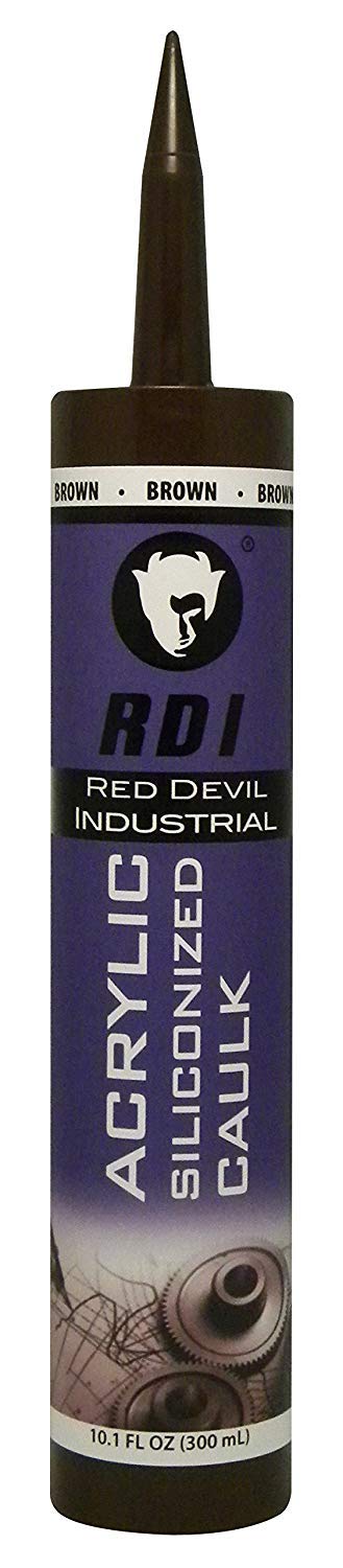 Red Devil 08464I12 RD Pro Construction Grade Siliconized Acrylic Sealant, 10.1 oz., Brown, 12- Pack