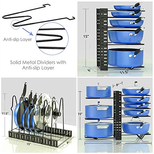 image for SHEbaking Pots and Frying Pans Rack Organizer, 3 DIY Methods and 8 Tie