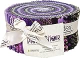Kanvas Studio Pansy Noir Pinwheel 40 2.5-inch Strips Jelly Roll Benartex