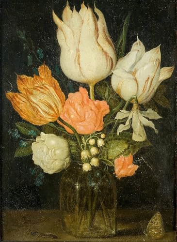Cuadro Pintura Murales Decorativos para Salon Comedor Lienzo Flores Ambrosius Bosschaert 60x90