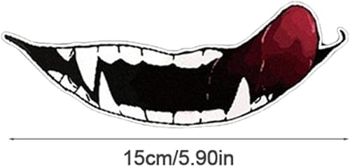 Miniatura 4 de Calcomanías para casco de motocicleta, calcomanías de decoración de dientes oscuros de personalidad para casco, calcomanías de bricolaje para