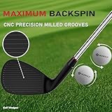 Gowolf Golf Wedges 52, 56, 60 Sets for Men, Premium Forged Full Face Golf Wedges Right Hand, Golf Gap Wedges Sand Wedge Lob Wedge, Golf Clubs CNC Milled Face for More Spin - Great Golf Gifts (Black) - Image 3