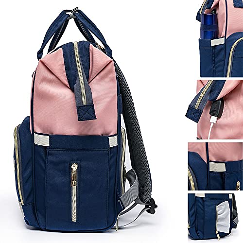 Mochila Bolsa Feminina Maternidade Bebê Mamãe Lequeen Porta Mamadeira Térmico