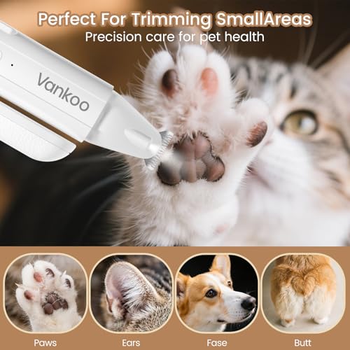 image for Vankoo 2 in 1 Dog & Cat Nail Clippers & Trimmers with LED Lights, Spla