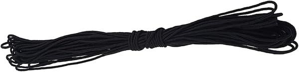 Corde de paracorde à 1 Brin de 2 mm, Corde de Survie extérieure Polyvalente et Robuste pour Le Camping, la randonnée, l'urgence, Noir, Options de Longueur de 15 m, 31 m, 10 (15) - 5