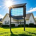 Solar Bug Zapper Outdoor 2026 Upgraded, Larger Size 4500V Rechargeable Electric Mosquito Zapper with Solar Panel, Waterproof Cordless Fly Insect Mosquito Trap for Backyard, Patio, Garden, RV, Camping