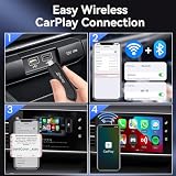Bezprzewodowy adapter Carlinkit Mini SE CarPlay, do samochodów OEM Wired CarPlay (rok produkcji: 2016 do 2025) Plug and Play, obsługa aktualizacji wersji online, Bluetooth 5Ghz WiFi Auto-Connect